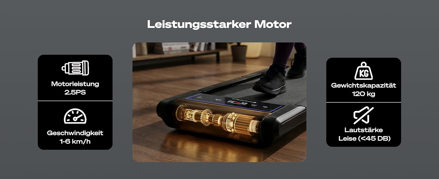 Тренажер Sportstech sWalk Fold: компактний біговий доріжки для дому з LED-підсвіткою та керуванням через додаток, до 6 км/год, 120 кг