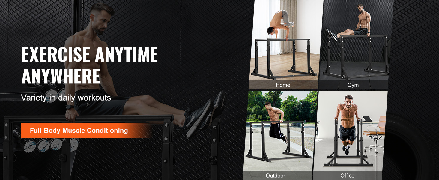 Стойка для віджимань та підтягувань VEVOR, важка (363 кг), регульована, для домашнього фітнесу