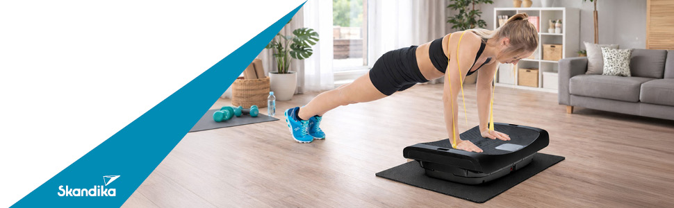 Платформа вібрації Skandika 4D V3000 Plus | Віброплатформа для дому, 60 рівнів, 3+1 програми, до 150 кг