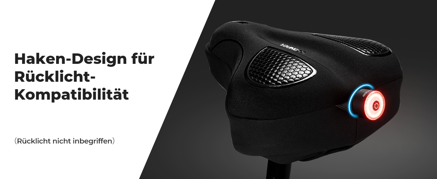 Накидка на сидіння велосипедного крісла YOUNGDO, ергономічна гелева підкладка, м'яка та комфортна, з дощовим захистом, для жінок та чоловіків (Чорний, Широкий)