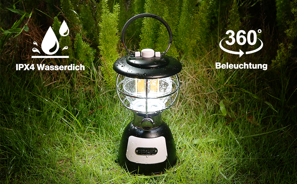Therlan Ретро кемпінгова лампа: LED, 320LM, IP44, 5000mAh, до 180 годин, 3 режими, диммування, перезаряджувана