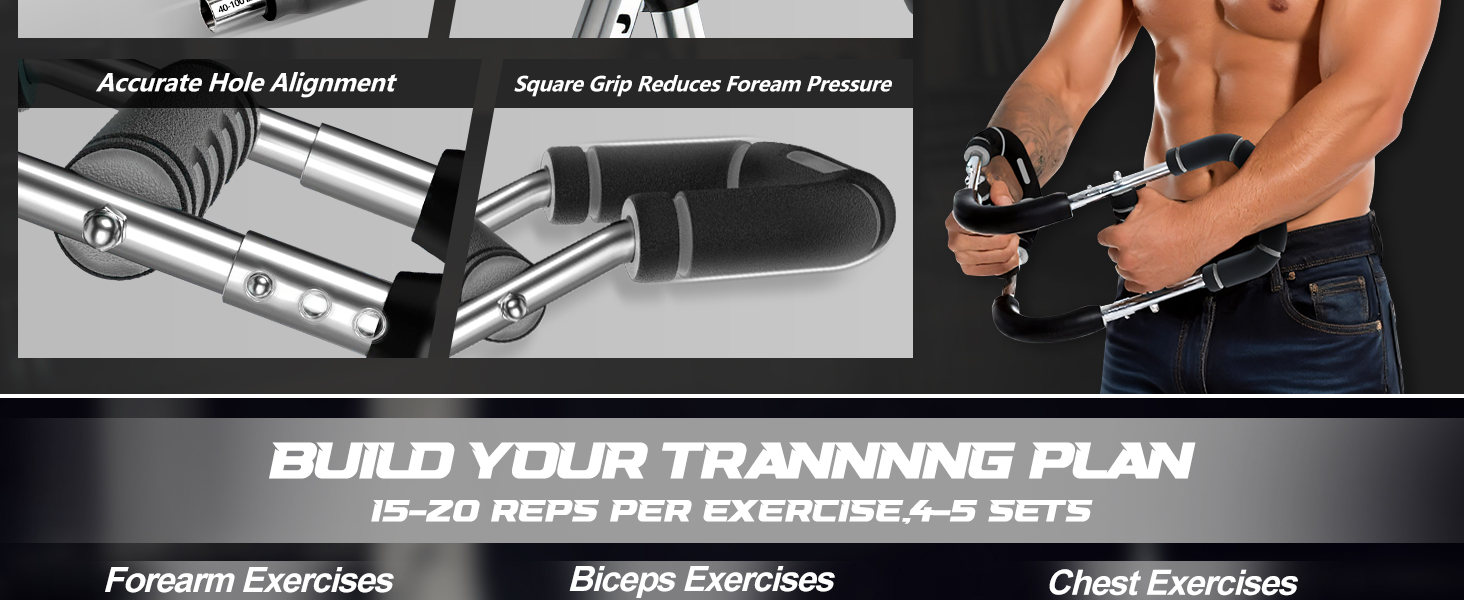 Тренажер для рук Twister з 6 рівнями навантаження (30-50 кг/30-150 lbs), портативний тренажер для грудних м'язів зі знімним дизайном - тренажер для грудей для чоловіків для дому, офісу та подорожей, червоний 30-100 lbs 4Spring (сірий 30-100 lbs 4Spring)