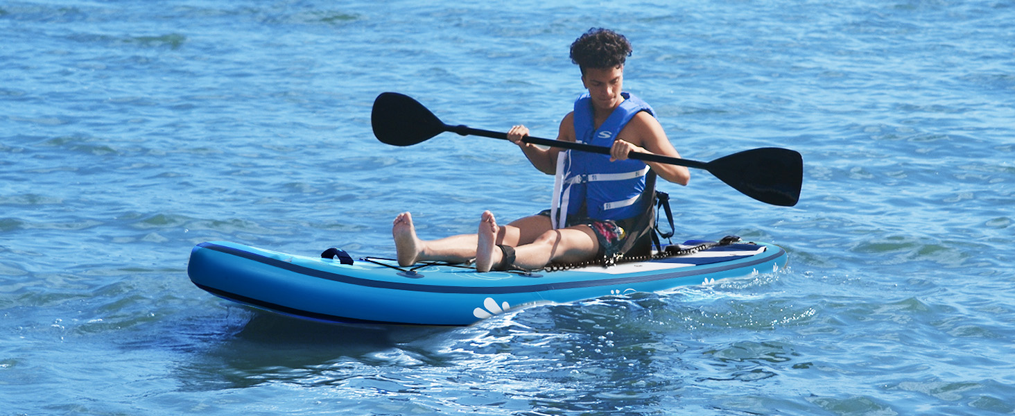 Надувний SUP-борд Zupapa 366см/320см з аксесуарами | Stand Up Paddle Board з сидінням для каяка | Комплект