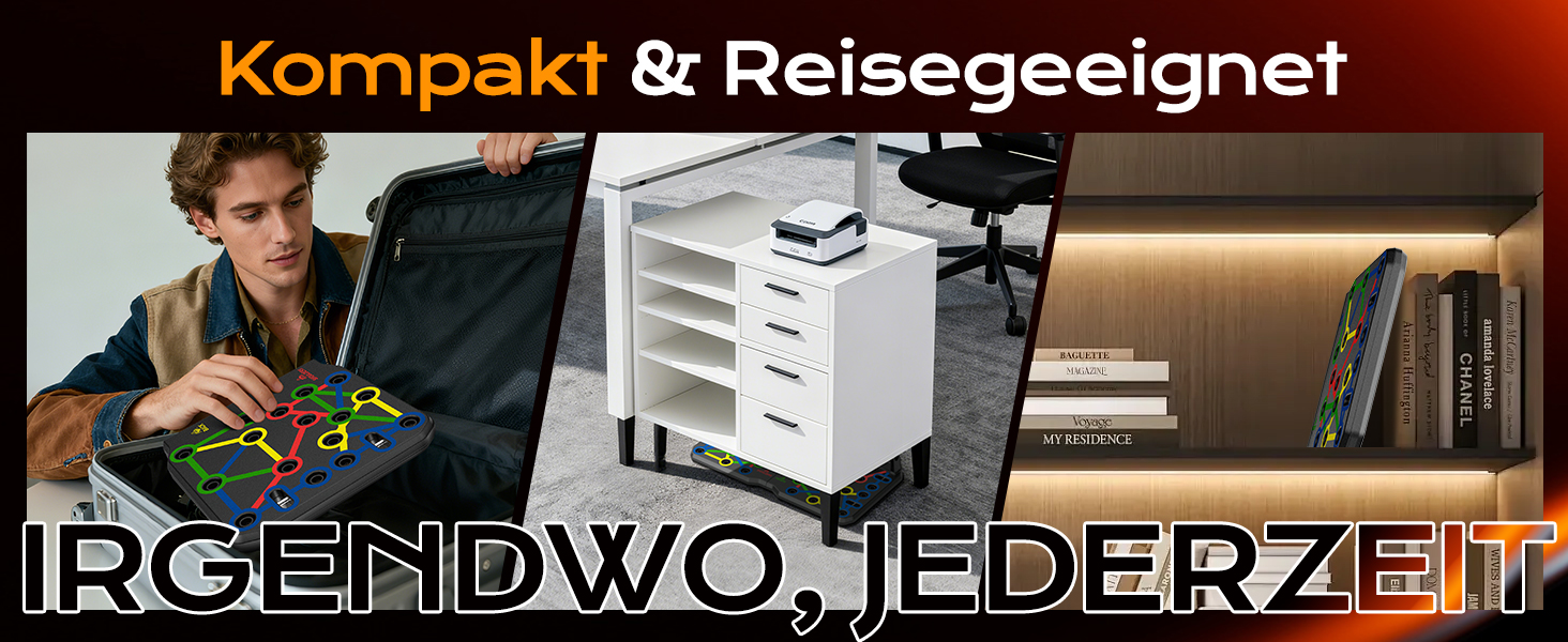 AERLANG Дошка для віджимань, портативна, багатофункціональна, складана, 10-в-1, ручки для віджимань, професійний тренажер для силових тренувань, багато кольорів