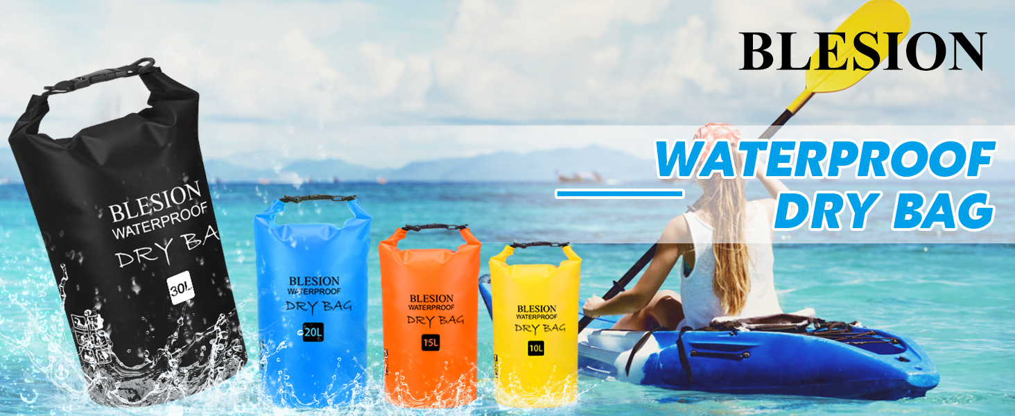 Водонепроникний мішок-рюкзак Dry Bag 5L/10L/15L/20L/30L з регульованим плечовим ременем, для каякінгу, риболовлі, плавання, піших прогулянок та подорожей, чорний (10L)