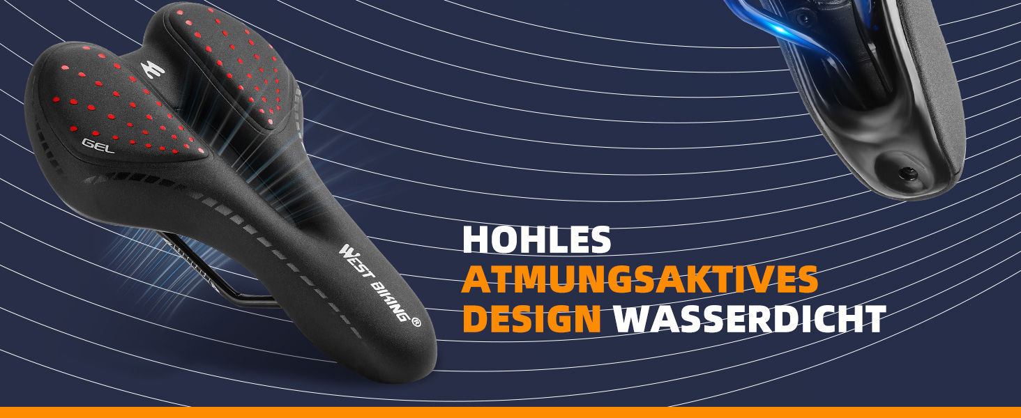 Зручний велосипедний сидіння LuTuo для чоловіків та жінок, м'яке гелеве сидіння, ергономічне, спортивне, для походів, з підкладкою для гірського велосипеда, шосе, BMX, MTB, City, E-bike, чорний