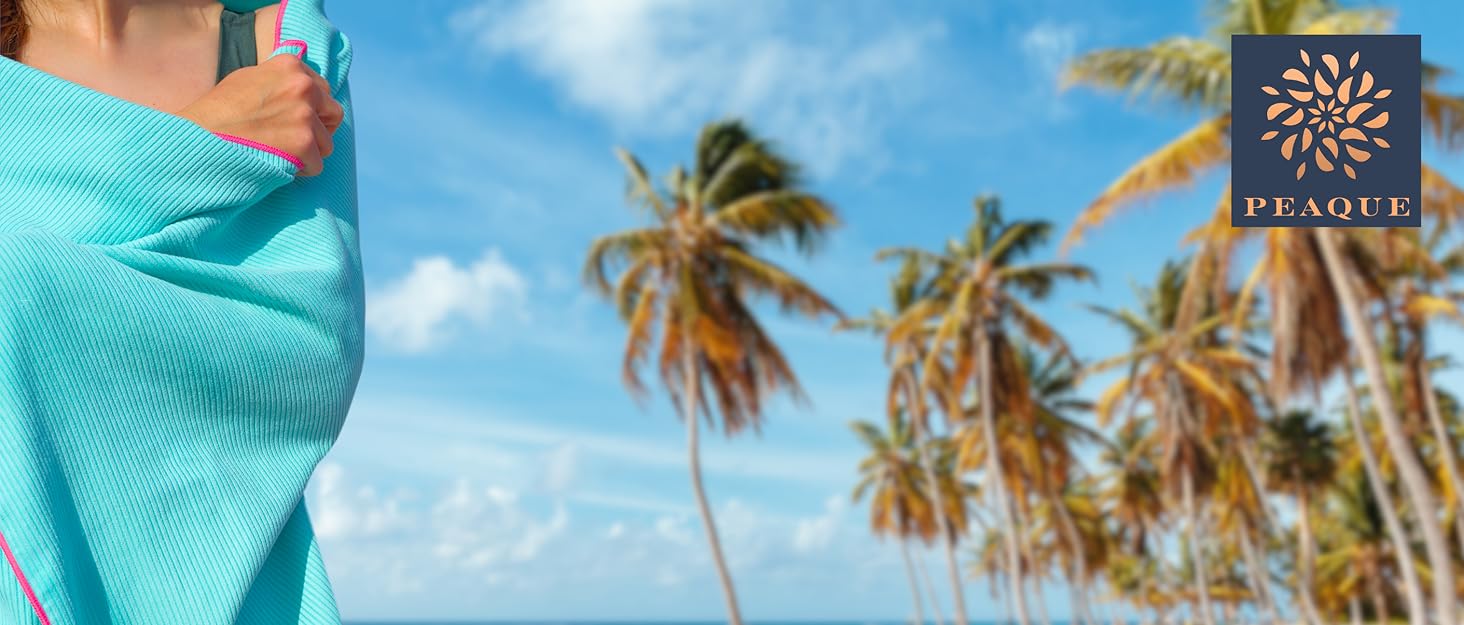 Рушник для фітнесу PEAQE з кишенею на блискавці | Мікрофібра з фротте-структурою | Швидковисихаючий рушник для спортзалу | М'який, 120 x 50 см (Navy-Blue)