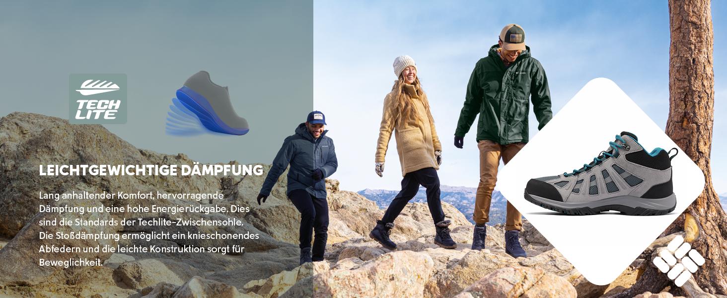 Чоловічі водонепроникні трекінгові черевики Columbia Redmond III Mid Graphite Black 43 EU