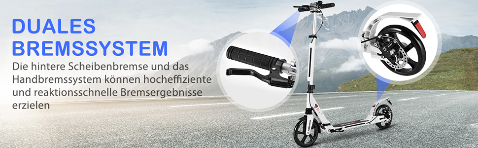 COSTWAY Розкладний електросамокат для дітей та дорослих, білий. Самокат з дзвінком, підніжкою, вантажопідйомністю 100 кг та ременем для перенесення