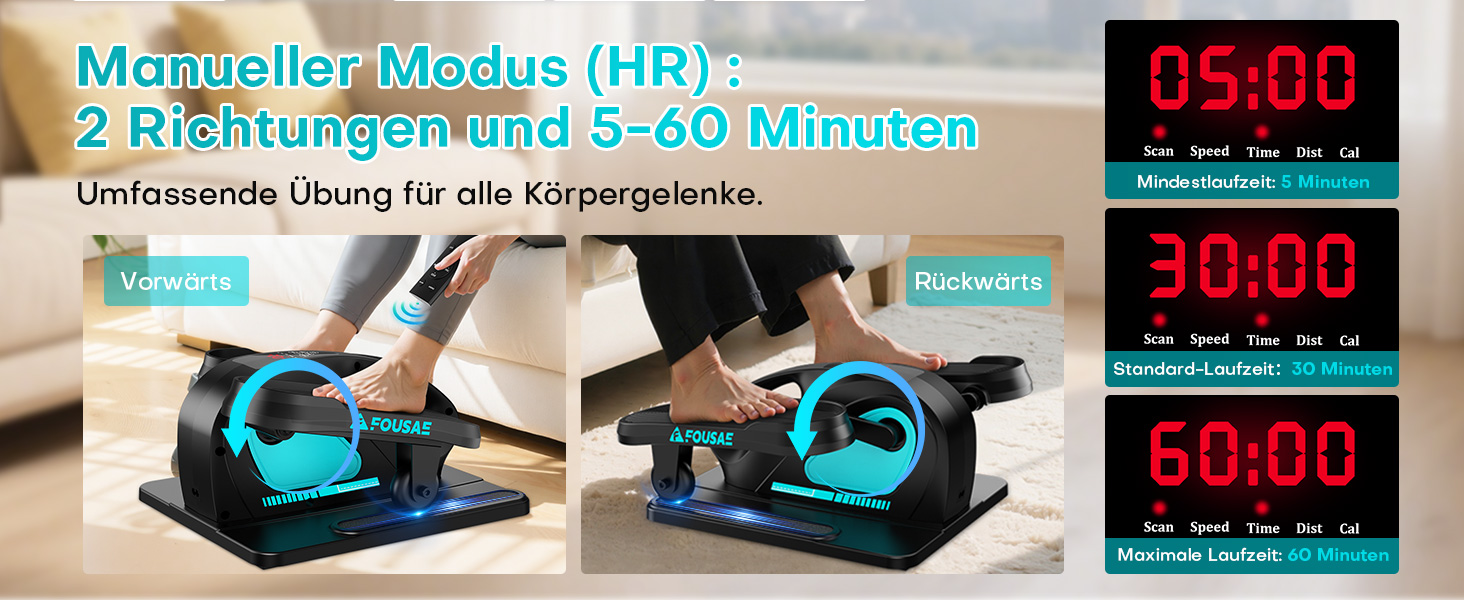 Еліптичний тренажер під стіл для дому, 2 в 1 електричний крос-тренажер з 15 швидкостями та 3 автоматичними режимами, педальний тренажер для літніх людей з пультом дистанційного керування, тихий та портативний тренажер для ніг, синій, 15 швидкостей + 3 автоматичні рівні