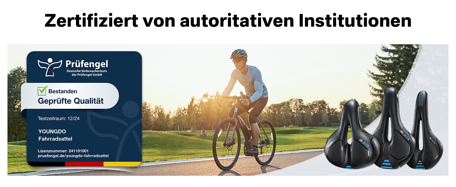 Велосипедне сидіння YOUNGDO: гелеве, комфортне, дихаюче, з амортизацією, ергономічне, водонепроникне, блакитне для міста