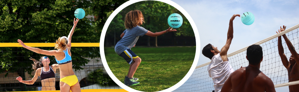 Волейбольний м'яч BYAOSUN для пляжу та залу, розмір 5, синій