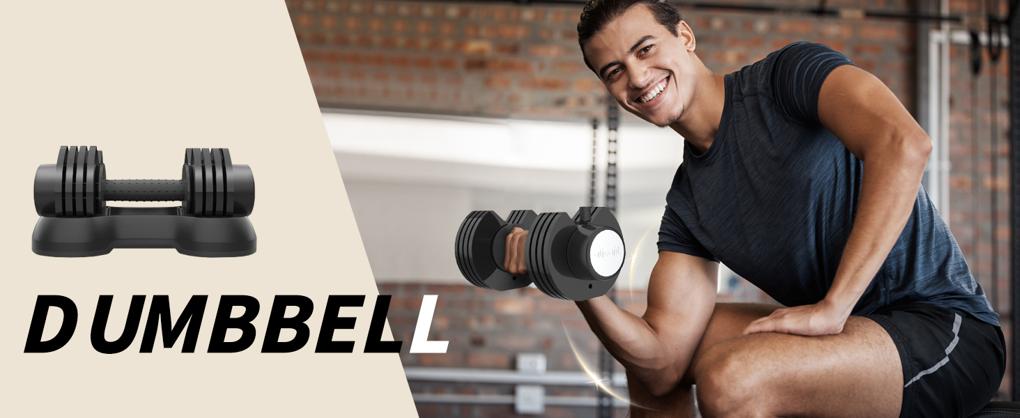 Регульовані гантелі ATIVAFIT - гантелі з антиковзним покриттям та підставкою, для дому, фітнесу та тренувань (1/2 шт.)