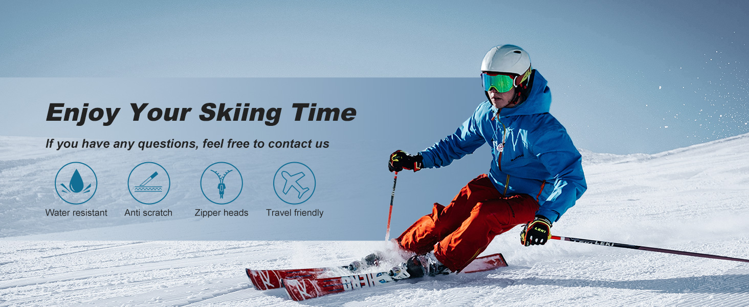 Сумка для лижних черевиків з відділенням для шолома, 65L, рюкзак для лиж, водонепроникна сумка для лиж, для лижних черевиків, ковзанів, лижних окулярів, сноуборду, лижних рукавичок, блакитна