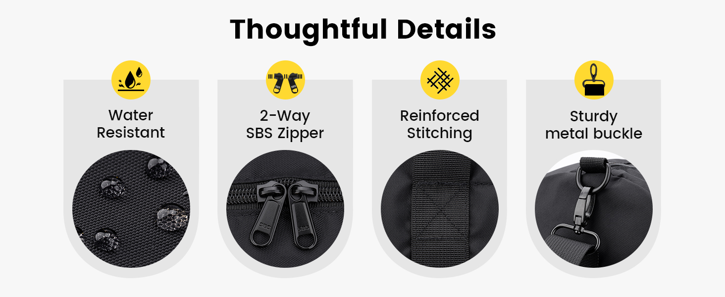 Спортивна сумка для подорожей Vorspack 28 дюймів, водонепроникна дорожня сумка-вікенд з внутрішньою кишенею для чоловіків та жінок, чорна