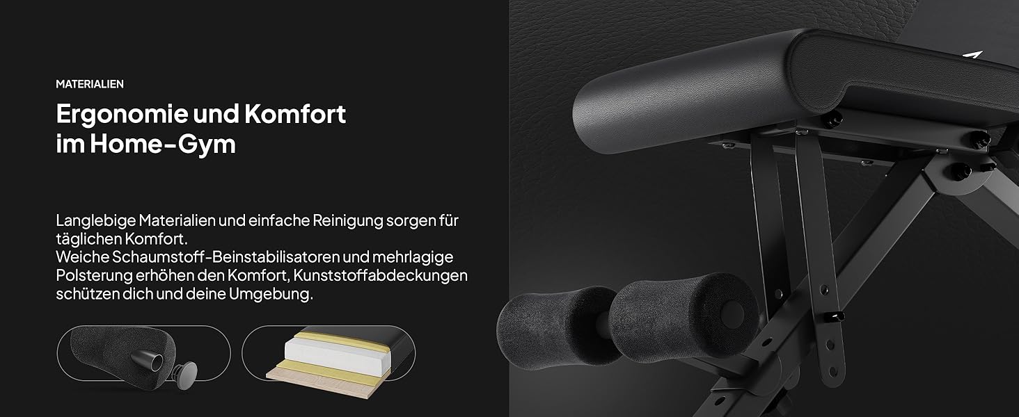 Спортивна лава ZIPRO для дому: 7 положень, навантаження до 300 кг, тренажер для пресу та спини, чорний колір