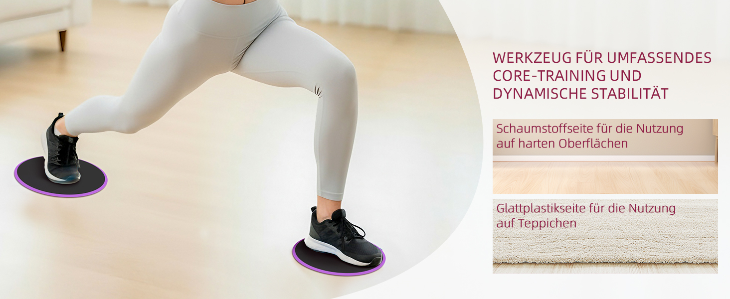 Набір для пілатесу Abahub: кільце 35см, м'яч 25см, 5 еластичних стрічок, шкарпетки для йоги, ковзаючі диски. Для жінок, домашні тренування, сила, гнучкість, стабільність та підтяжка тіла (фіолетовий)