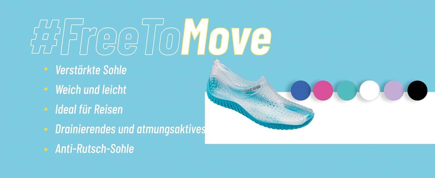 Аквашузи Cressi - ідеальні для пляжу, моря, човна та інших водних активностей. Прозорі, розмір 43 EU, для дорослих