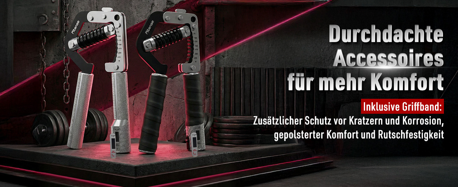 Еспандер для рук та кистей Fitense Handtrainer (50-225LB) - тренажер для розвитку сили хвату, регульований, срібний