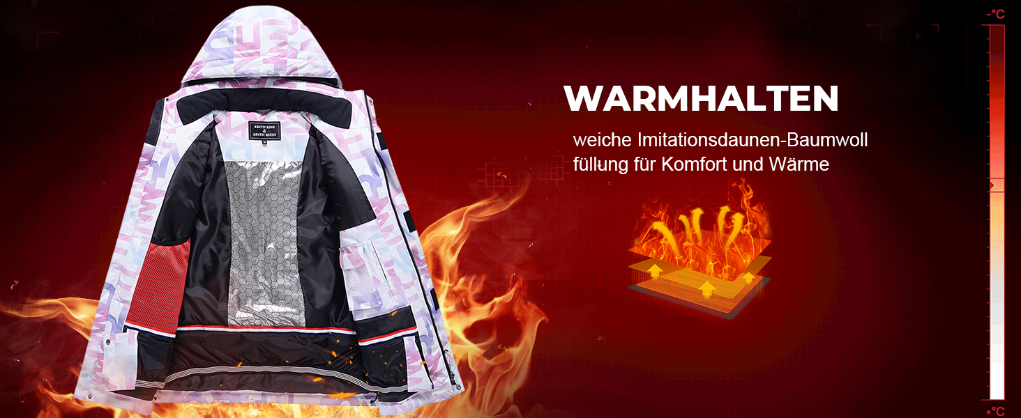 Жіночий гірськолижний костюм (2 частини) від ALSOGO: куртка та штани. Водонепроникний, дихаючий, з капюшоном. Ідеально для катання на лижах та сноуборді. Білий колір.