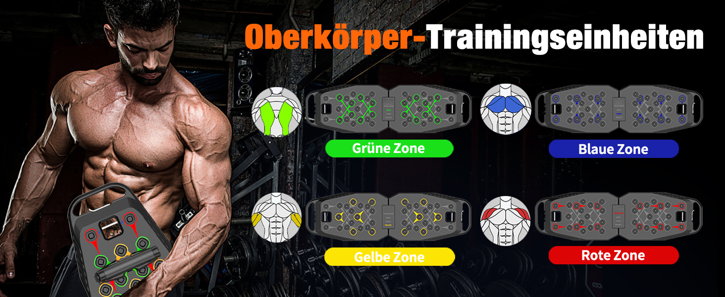 Багатофункціональна дошка для віджимань 20 в 1, складаний тренажер для дому та фітнесу, регульована портативна рама для тренувань (чорна)