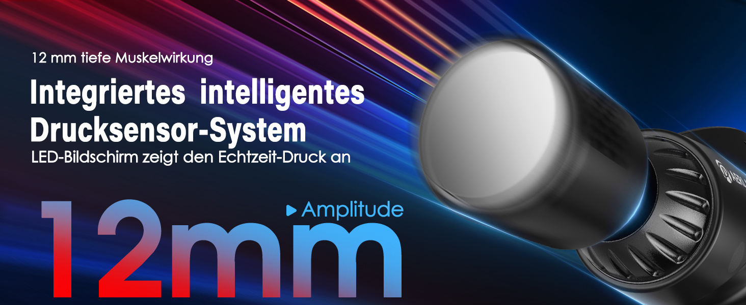 Масажер AERLANG з підігрівом та охолодженням: для зняття м'язового болю, 7 насадок, тиха робота, ідеальний подарунок для чоловіків (чорний)