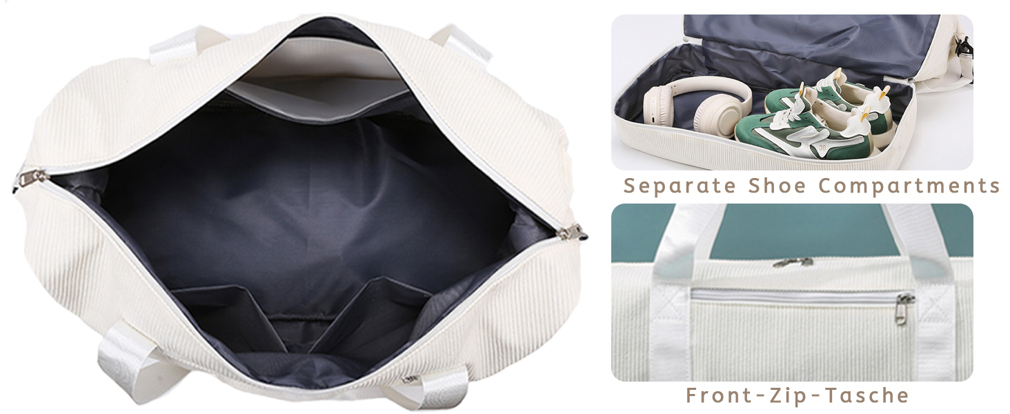 Спортивна сумка-рюкзак для жінок, 35л, Weekender, для подорожей та тренувань, з відділенням для взуття та мокрих речей, бежева