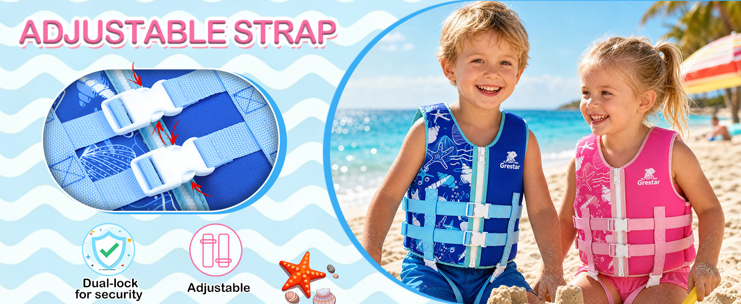 Дитячий рятувальний жилет Kinder Schwimmweste Neopren (2-9 років, 15-35 кг, M, блакитний)