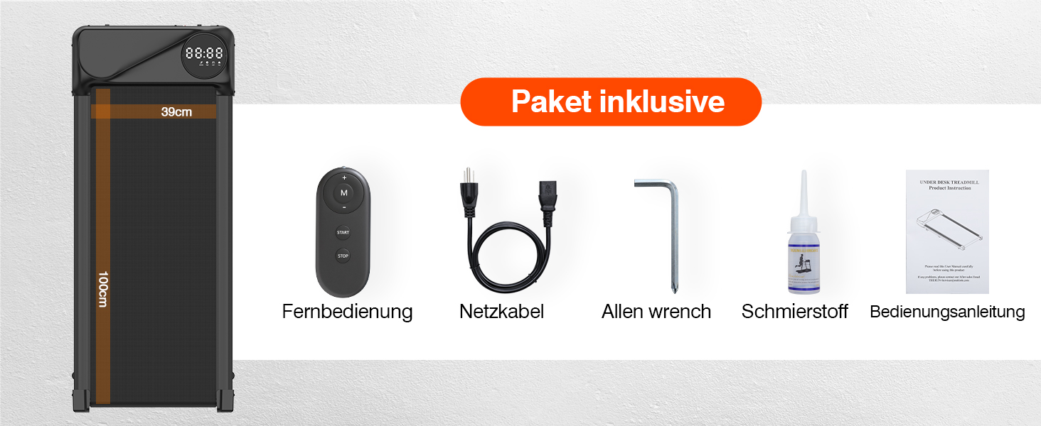 Турніковий стіл THERUN з ручним нахилом та ходунками, 2-в-1, тихе ланцюгове привід, LED-панель, пульт дистанційного керування, для дому та офісу