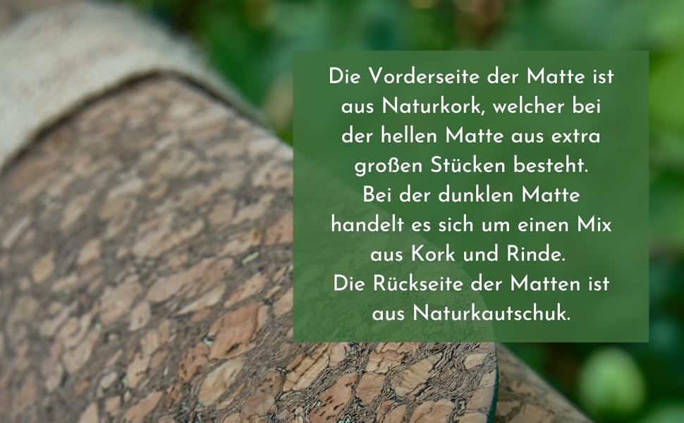 Йога мат PUNIMA XXL з натурального каучуку та корку (183x68x0.4 см) - довговічна фітнес килимок для йоги