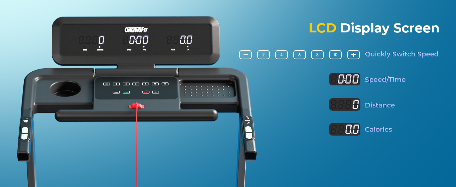 ONETWOFIT Walking Pad: складаний біговий доріжки з пультом, керуванням через додаток та вбудованими колонками