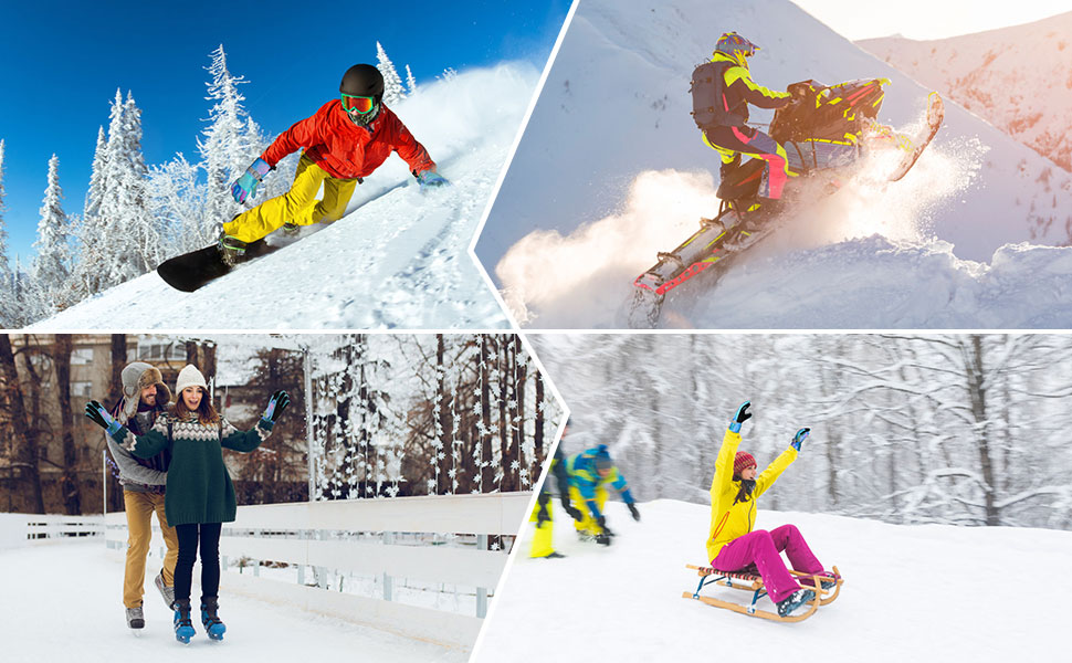 Теплі водонепроникні рукавички Odtmger для снігу, дихаючі, для жінок та чоловіків, сірі, розмір M (для дітей 11-15 років та жінок S-M)