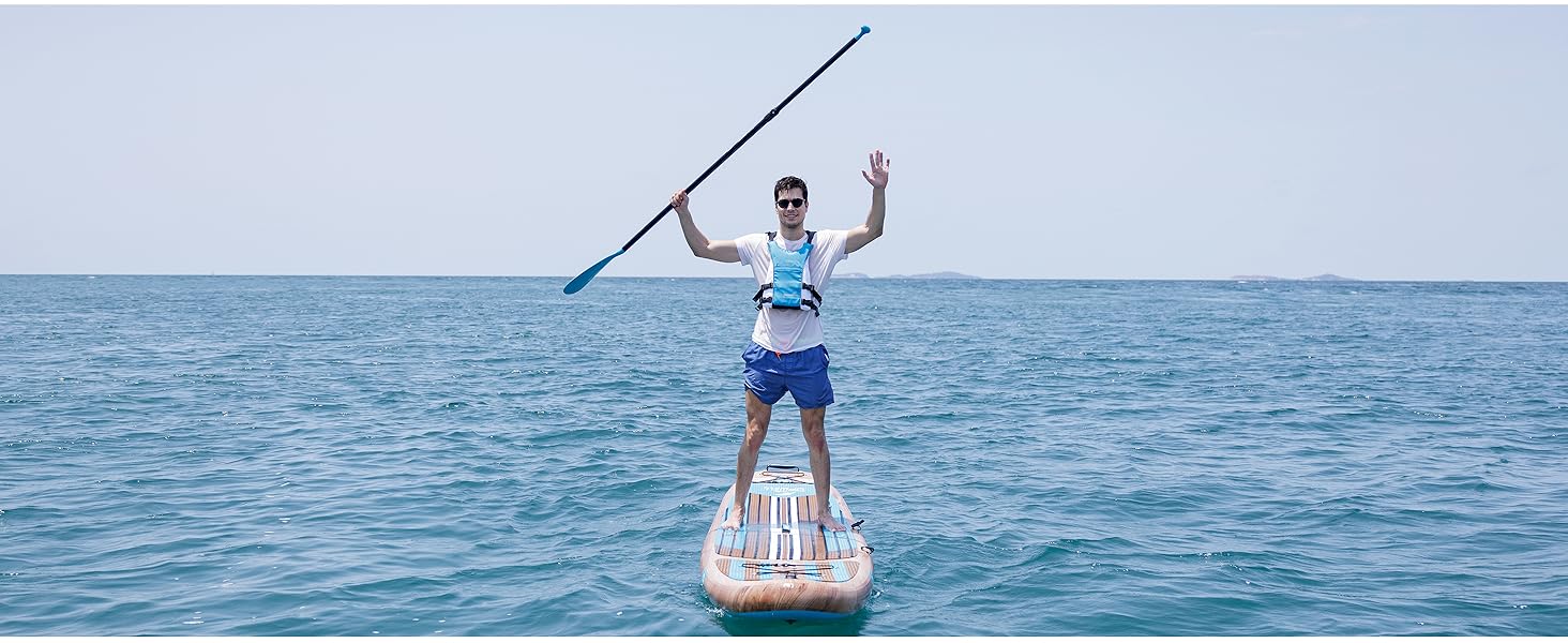 Надувний SUP-борд UPWELL Premium Stand Up Paddling Board з комплектом: сидіння, кріплення для камери, весло, 204 кг, для 2 осіб, 350x84x15 см