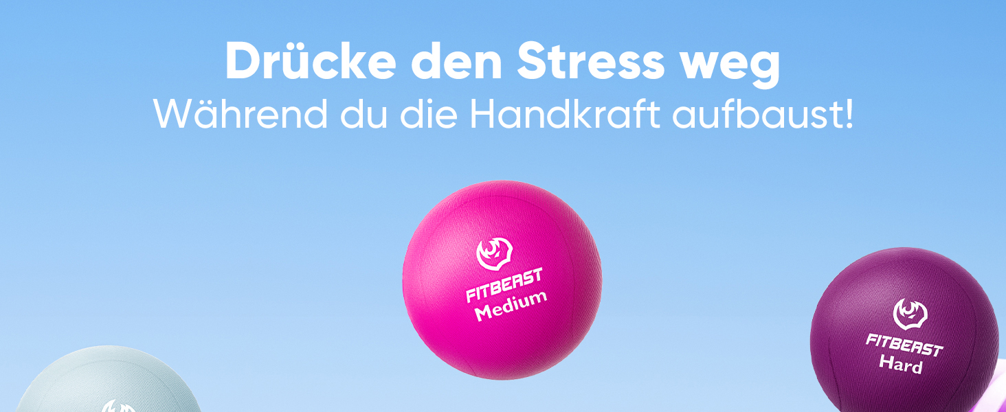 FitBeast Тренажер для рук та пальців, набір 6 шт. для силових вправ, реабілітації та зняття стресу. Підходить для чоловіків, жінок та людей похилого віку.