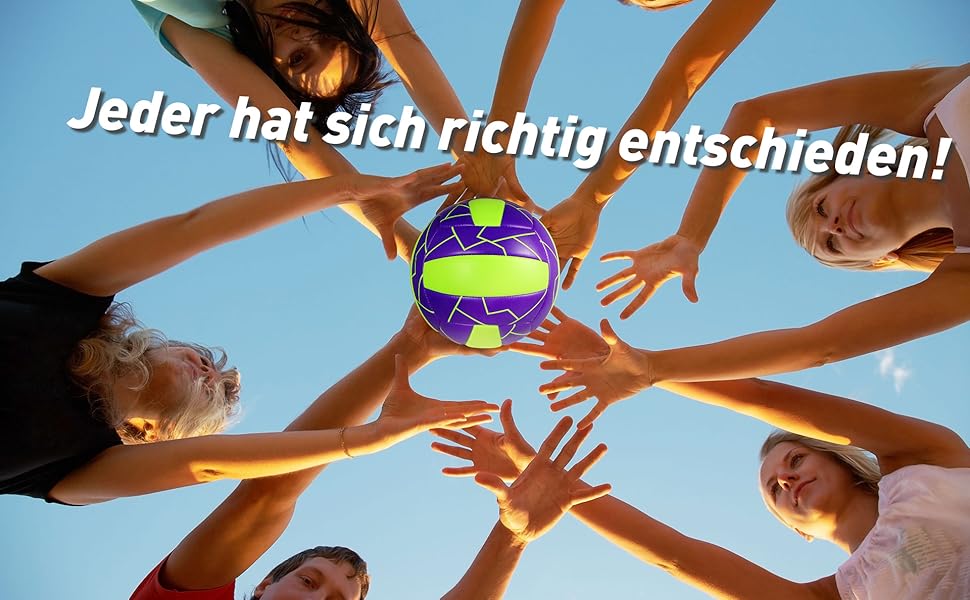 Волейбольний м'яч Lemondo Soft PU розмір 5 з помпою – вологостійкий, для пляжу, тренувань, залу та вулиці – комфортне зчеплення (з помпою)