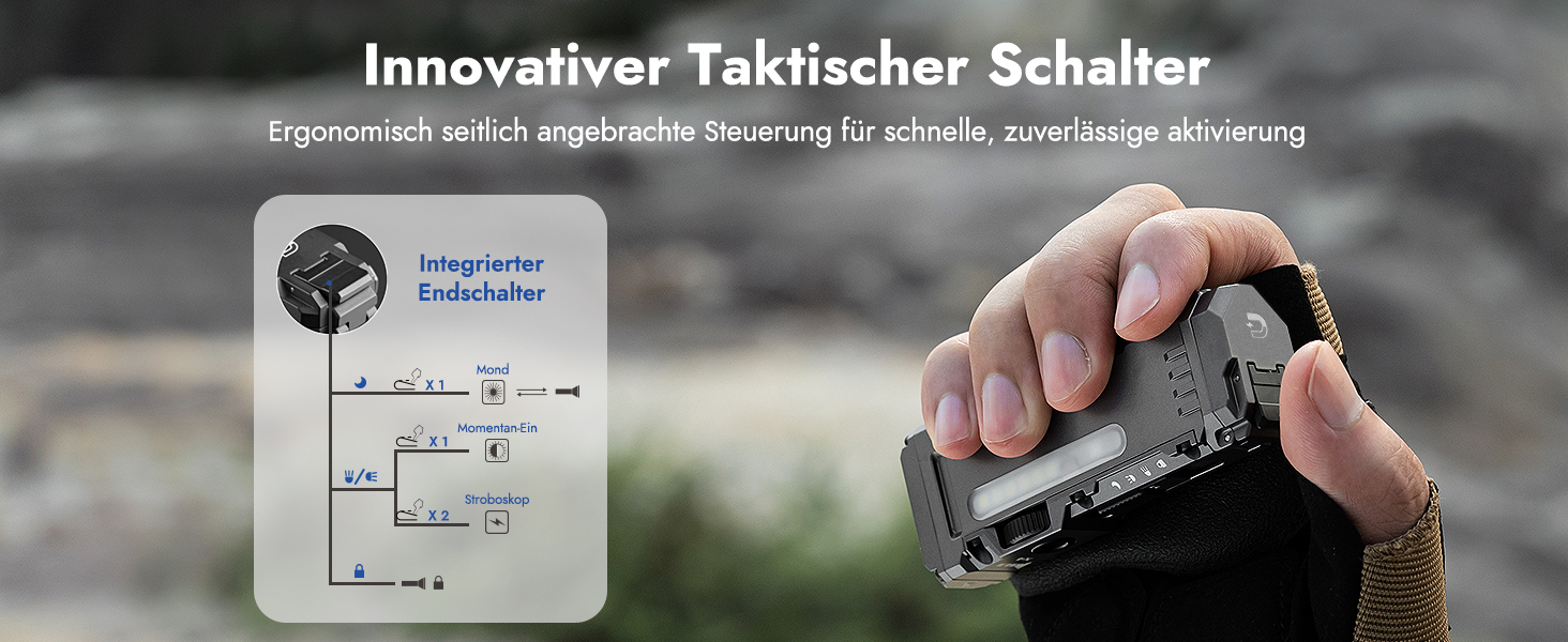 WUBEN X4 Mini LED ліхтарик з RGB підсвічуванням, 1500 люменів, IP68, тактичний, для кемпінгу та надзвичайних ситуацій, чорний