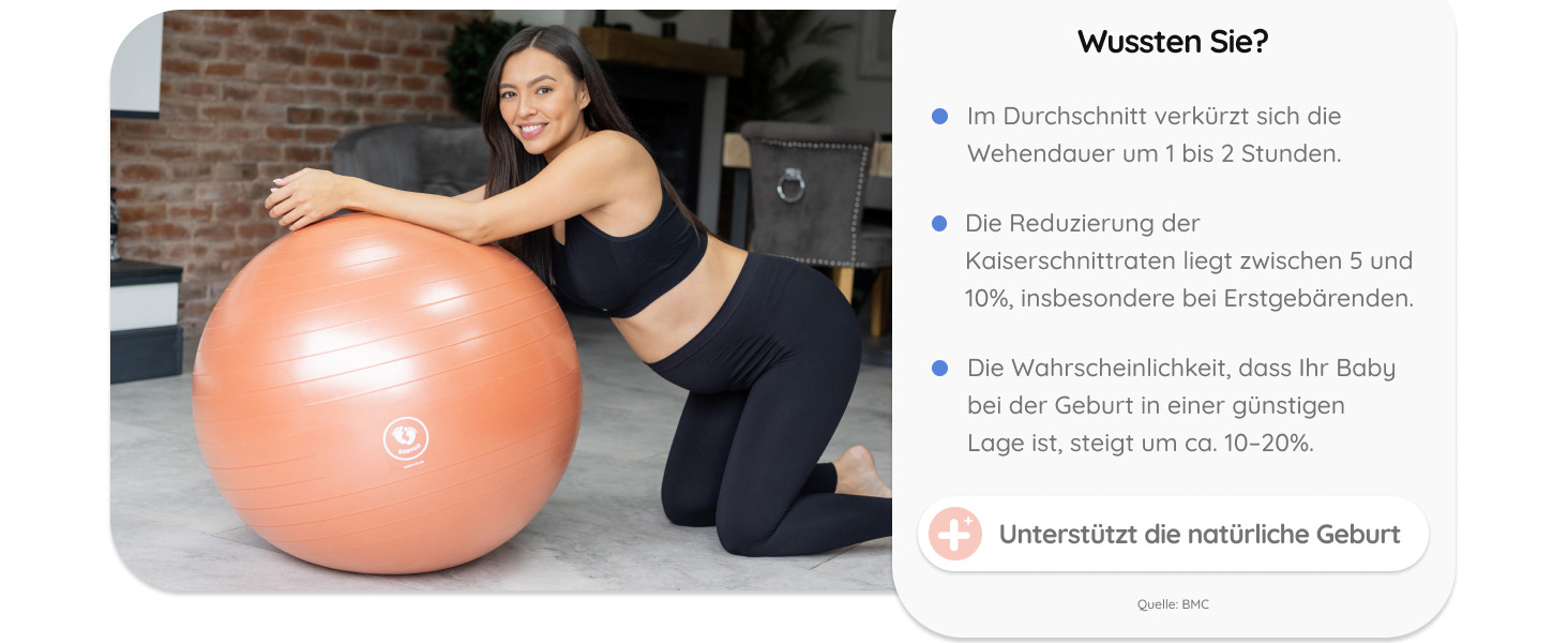 М'яч для пологів BABYGO 75 см: фітбол для вагітних, йога, підготовка до родин, фізіотерапія та відновлення. В комплекті: книга з планом вагітності та післяпологового періоду. Екологічний, антивибуховий, теракотовий колір.