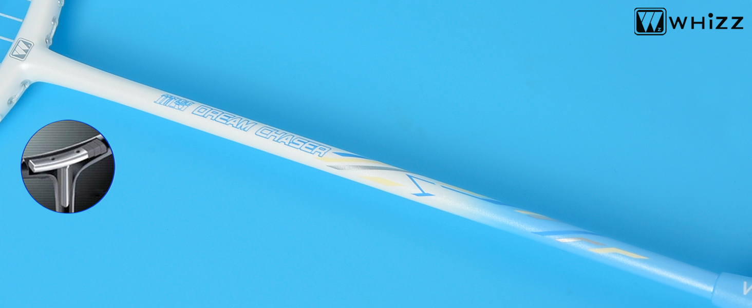 Набір для бадмінтону WHiZZ Carbon: ракетка з графіту, волани, намотки, сумка (синій)