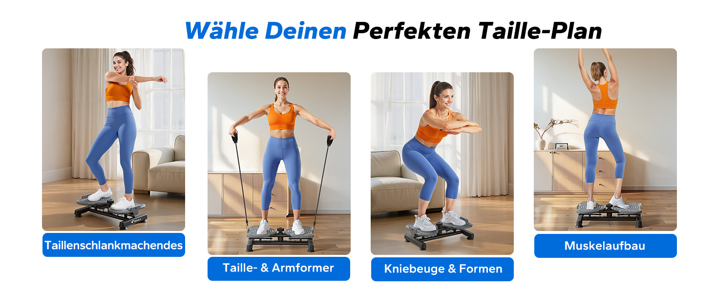 MERACH Диск для скручування тазу, тренажер для пресу з 2 еластичними стрічками, для тонкої талії та силових вправ, до 136 кг, безшумний, сірий