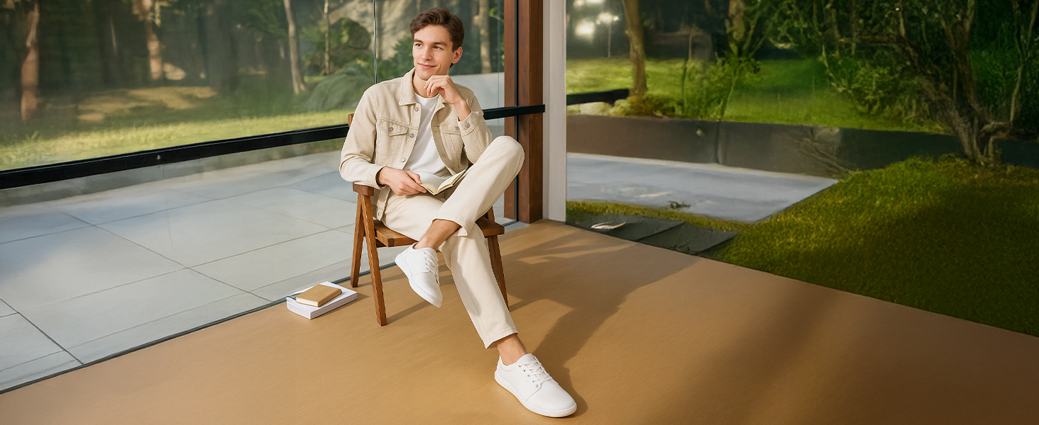 Чоловічі тапочки-мінімалісти SAGUARO Noble II, сірі, розмір 36-48. Легкі, з широкою передньою частиною та антиковзкою підошвою.