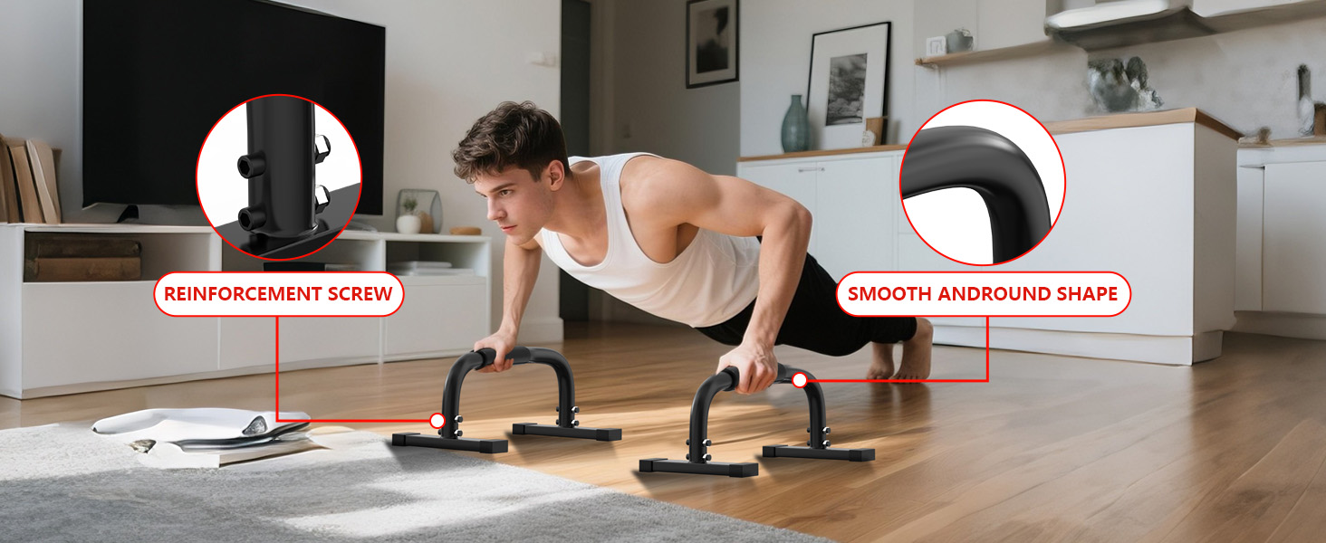 Паралелетки для віджимань Calisthenics, стійки для віджимань, чорні. Макс. вага 300 кг