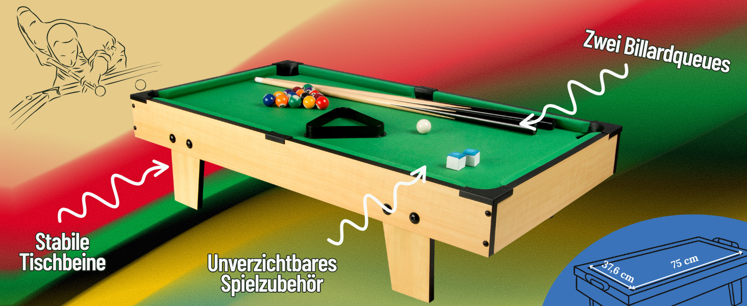 Leomark Multigame Ігровий стіл 4в1: Футбол, Білліард, Хокей, Теніс з аксесуарами для багатокористувацької гри