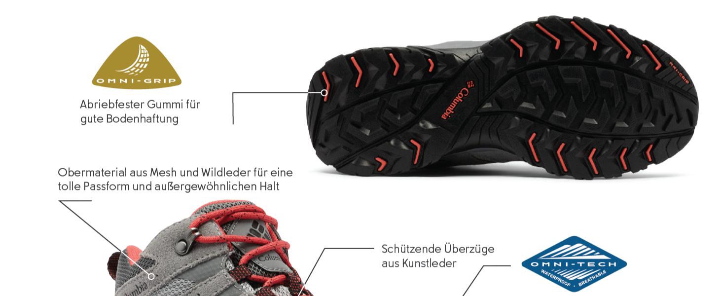 Черевики для жінок Columbia Redmond III Mid WP, водонепроникні, для хайкінгу, розмір 36 EU, Cordovan Dark Coral, 2025