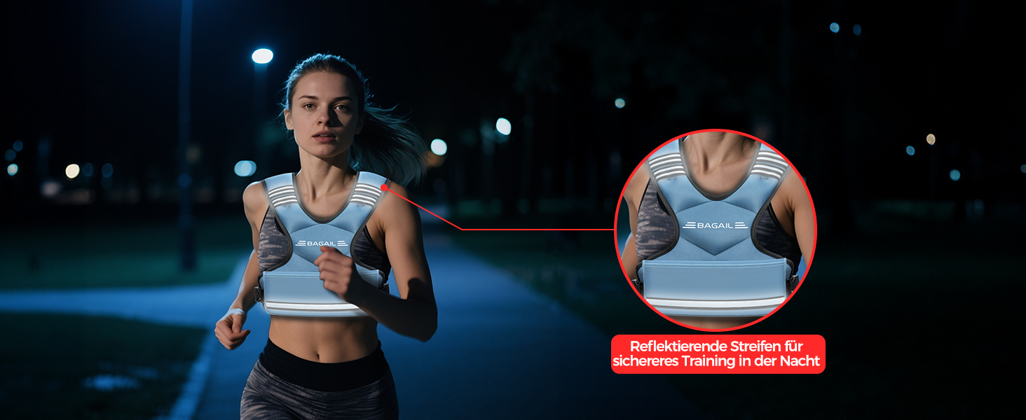 Вага для тренувань BAGAIL: регульована жилетка з відстібними вагами, 1.8-4.5 кг, чорна