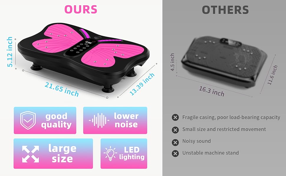 Вібраційна платформа QEIFEII для тренувань всього тіла, побудови м'язів та формування фігури. 200 швидкостей, вантажопідйомність 180 кг