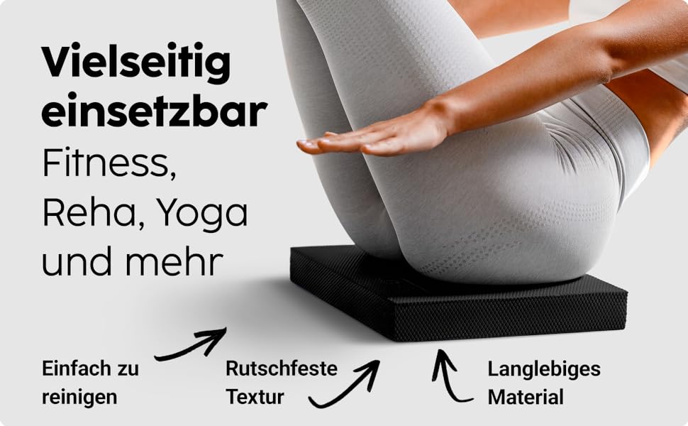 Килимок для балансу Vesta+ Balance Pad XXL з додатком, чорний - для фізіотерапії та фітнесу