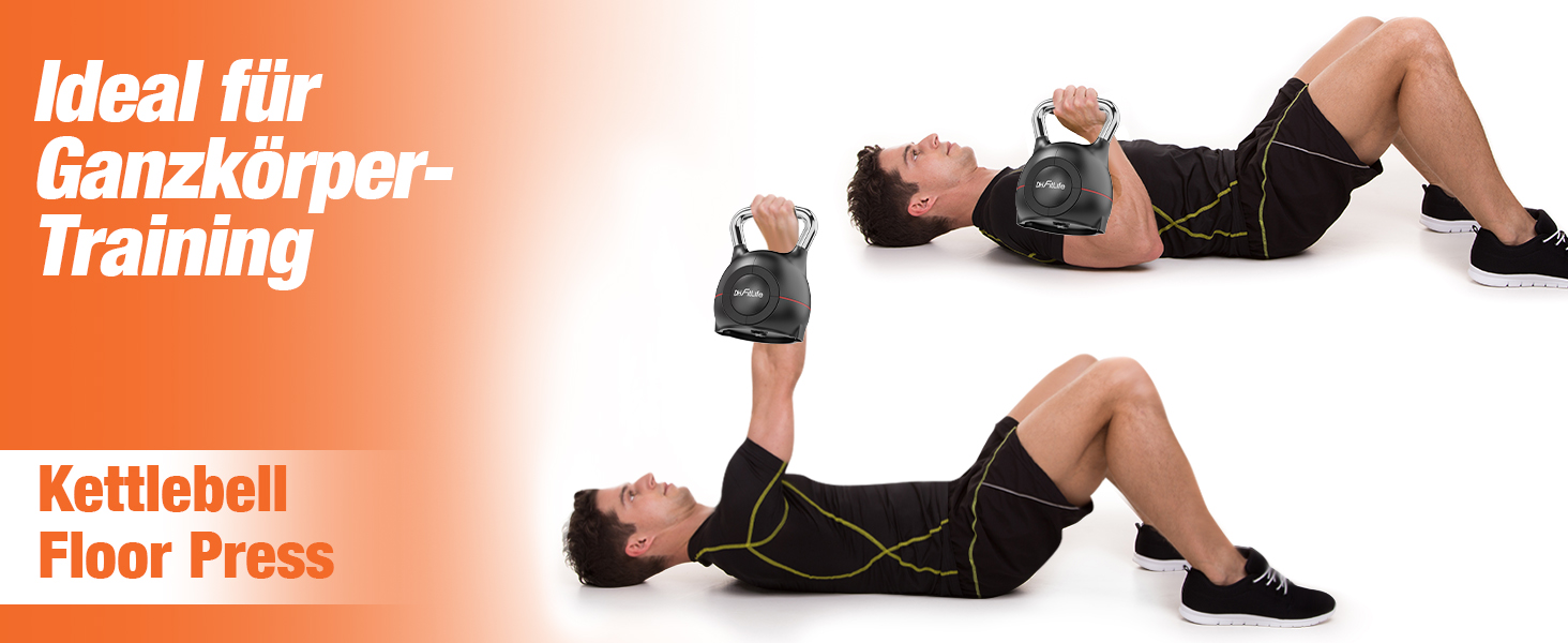 DH FitLife Регульована гиря 7-в-1 (1.5-10кг) | Комплект гир для дому та фітнесу | Ідеально для тренування всього тіла | Компактний фітнес-набір