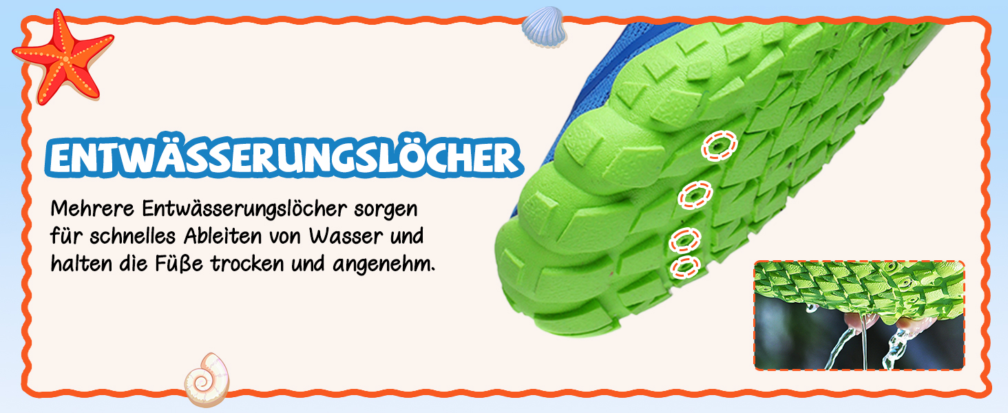 Дитячі аквашузи Hanani для хлопчиків та дівчаток. Легкі, швидковисихаючі, для плавання та відпочинку на пляжі. Розмір 34 EU, червоний колір