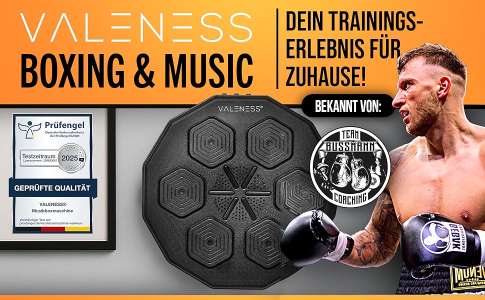 Музична бокс-машина VALENESS® - Smart Box Machine з LED, бокс-автомат для дому, з боксерськими рукавичками. Ідеальне боксерське тренування для дітей та дорослих.