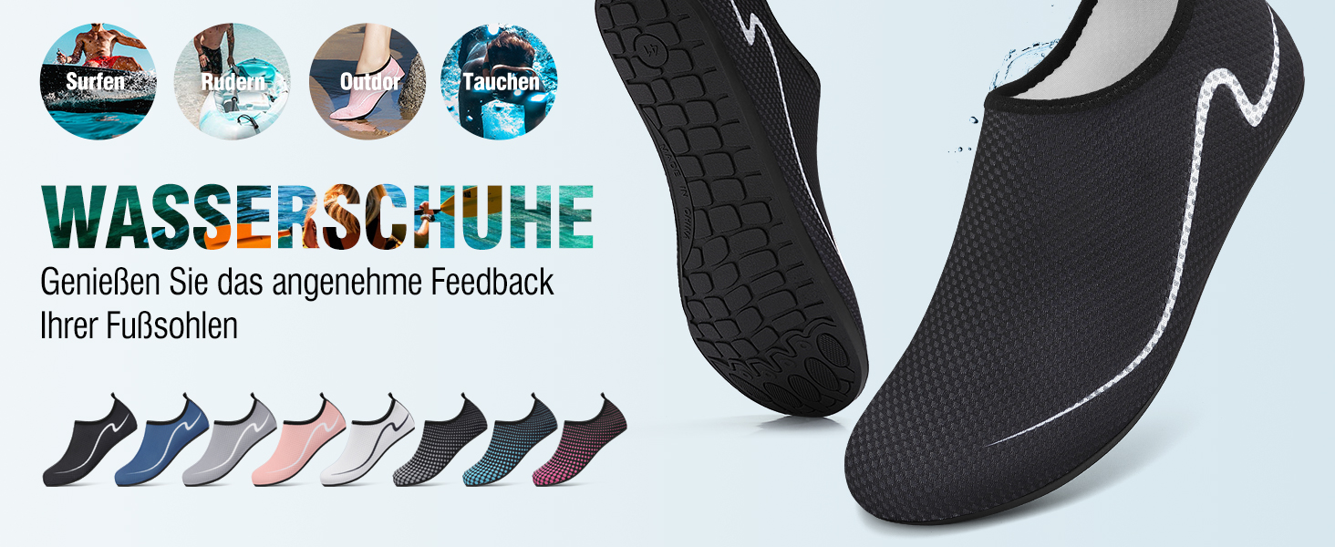 Аквашузи для плавання та йоги: легкі, швидковисихаючі, з антиковзким покриттям для жінок та чоловіків (39 EU), рожево-червоні